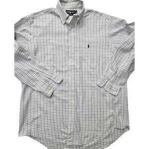 Ralph Lauren Men’s Yarmouth Button-Down Shirt – Size Large – 100% Cotton